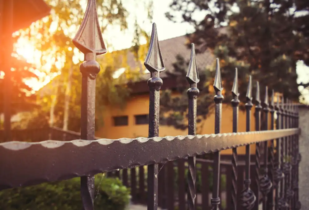 Ornamental fence with finials
